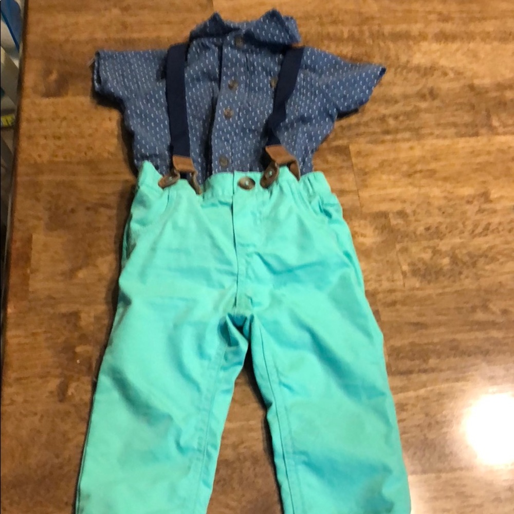 Toddler boys overalls outfit